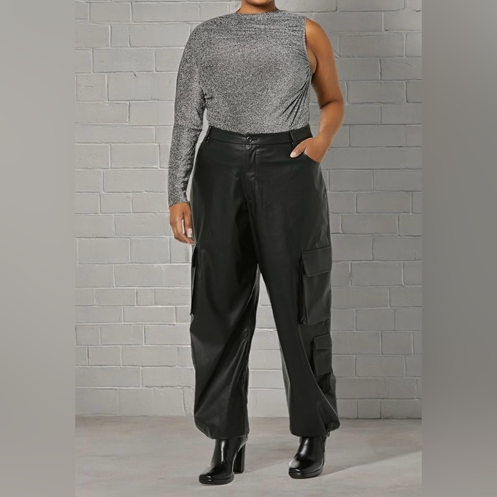 NWT! TEREA Anika Vegan Leather Cargo Pant